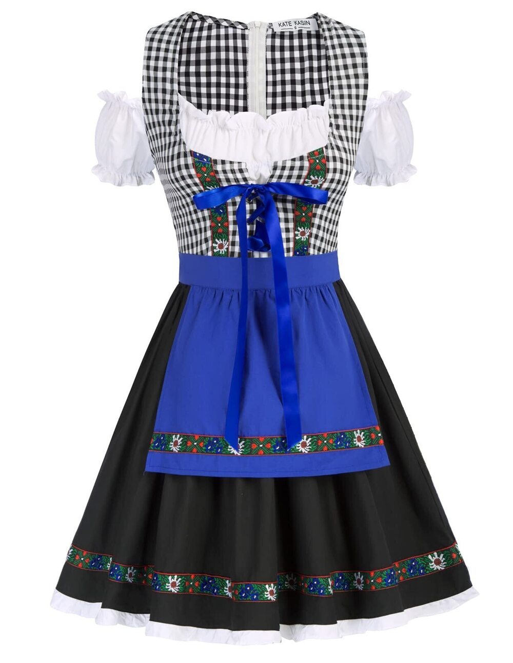 5253 Beer Babe Oktoberfest Costume 2 Piece Off Shoulder Traditional Dirndl